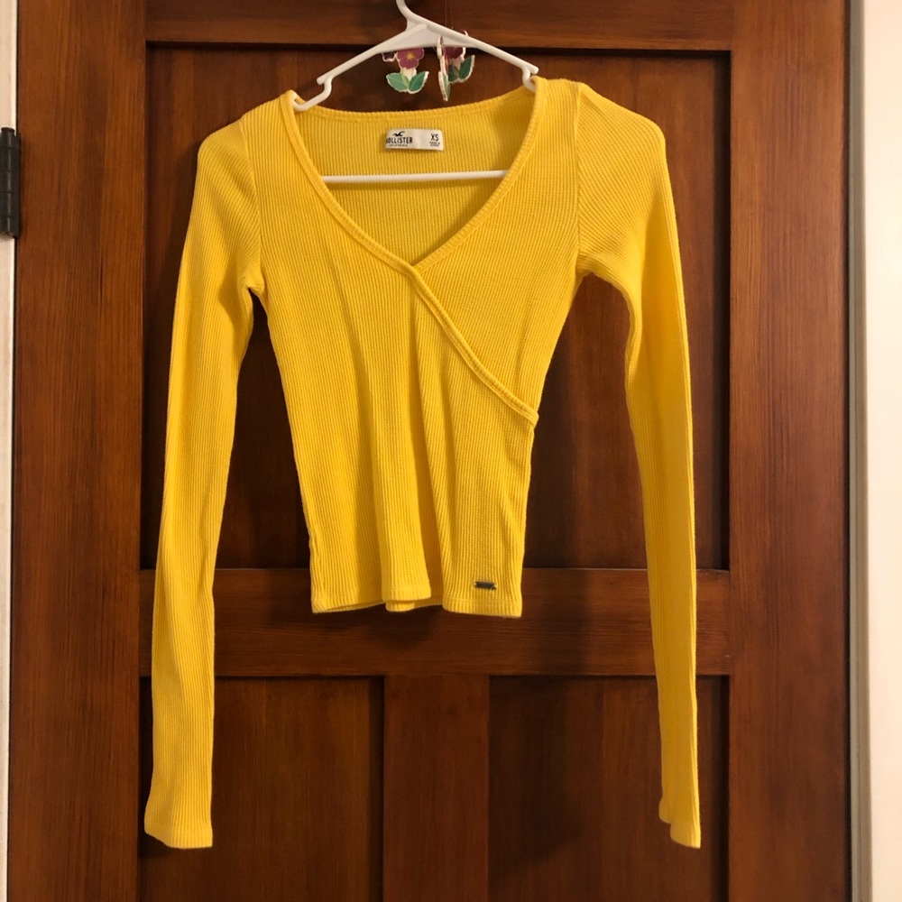 Yellow Waffle Knit Shirt
